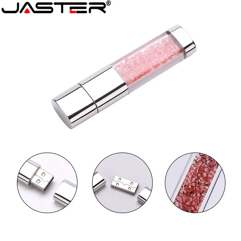 Флэш накопитель JASTER с кристаллами usb 2 0 32 ГБ 16 8 4 64 ГБ|USB флэш-накопители| |