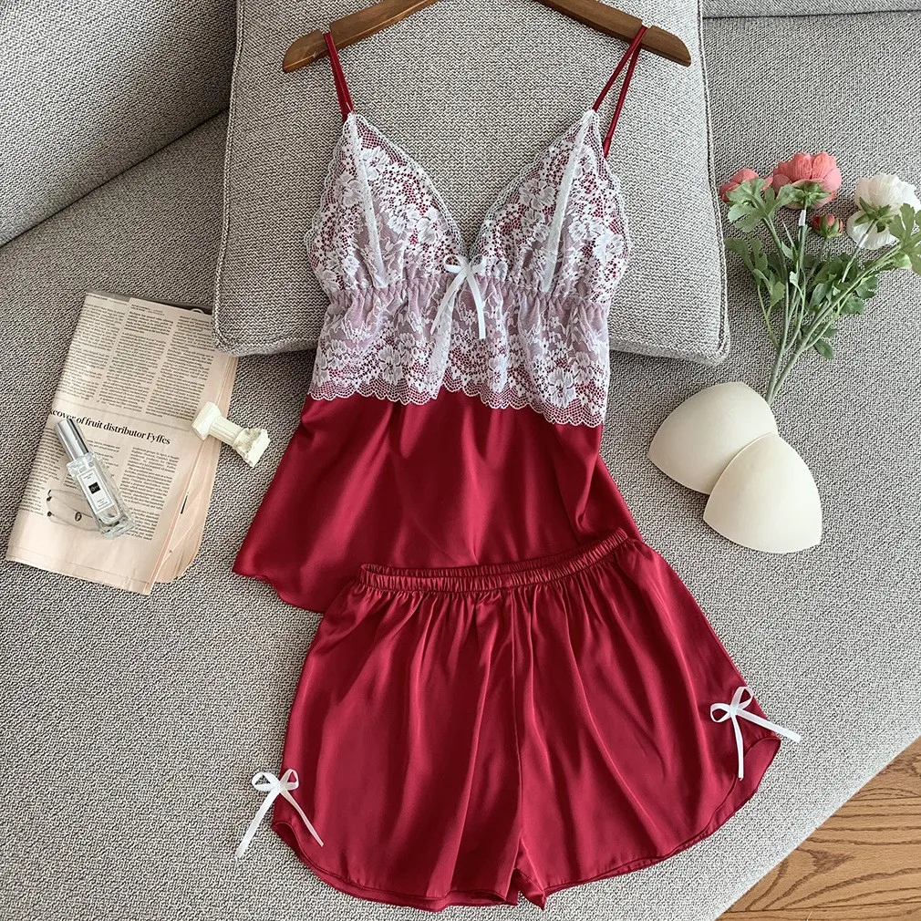 Пикантная Домашняя одежда интимное нижнее белье для сна женская бордовая