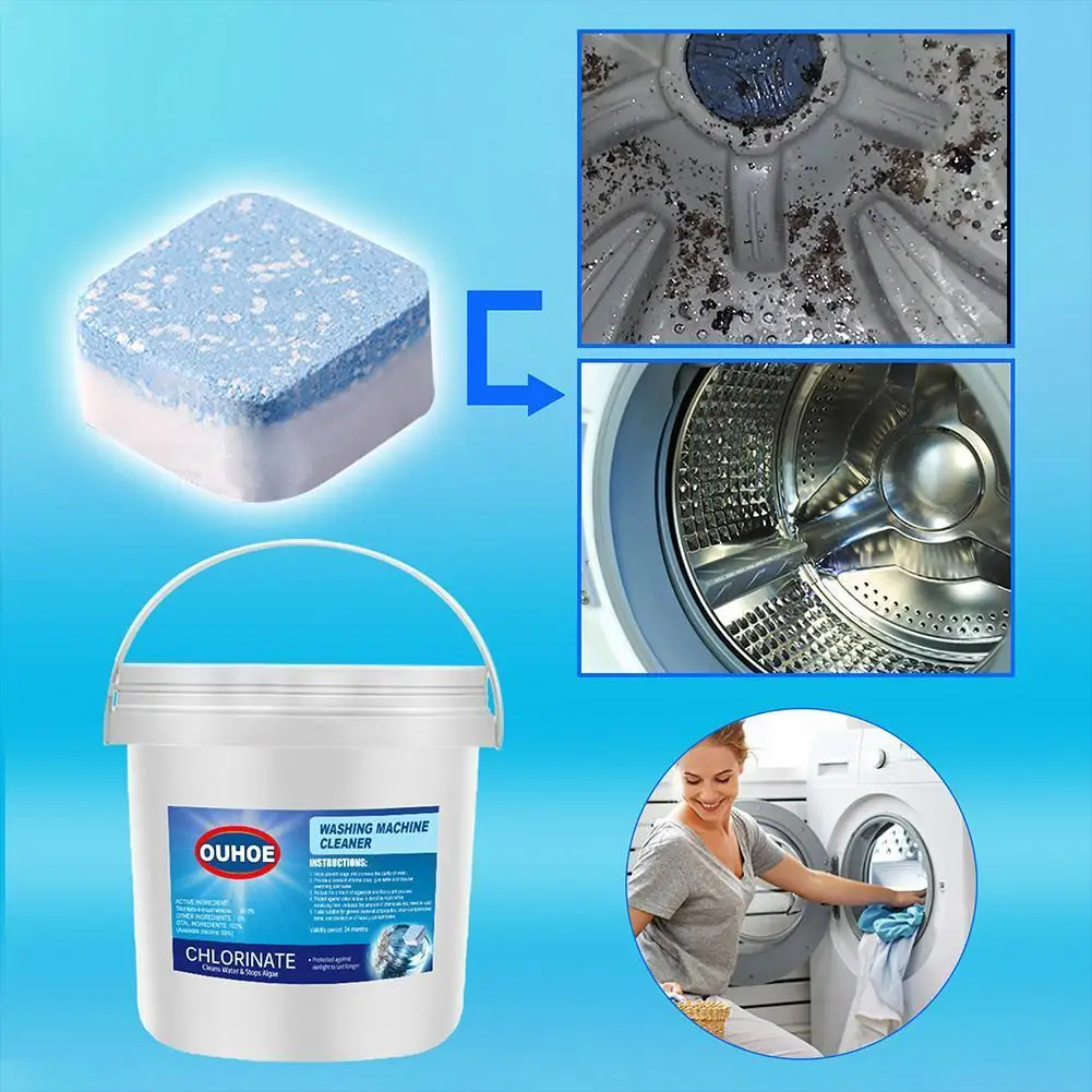 

10pcs Washing Machine Effervescent Tablet Washing Machine Machine Cleaning Descaling Detergent Cleaning Products Tools