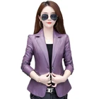 Куртка женская кожаная мотоциклетная большого размера 3XL 4XL, новинка 2022, кожаные куртки, женский кожаный блейзер, верхняя одежда