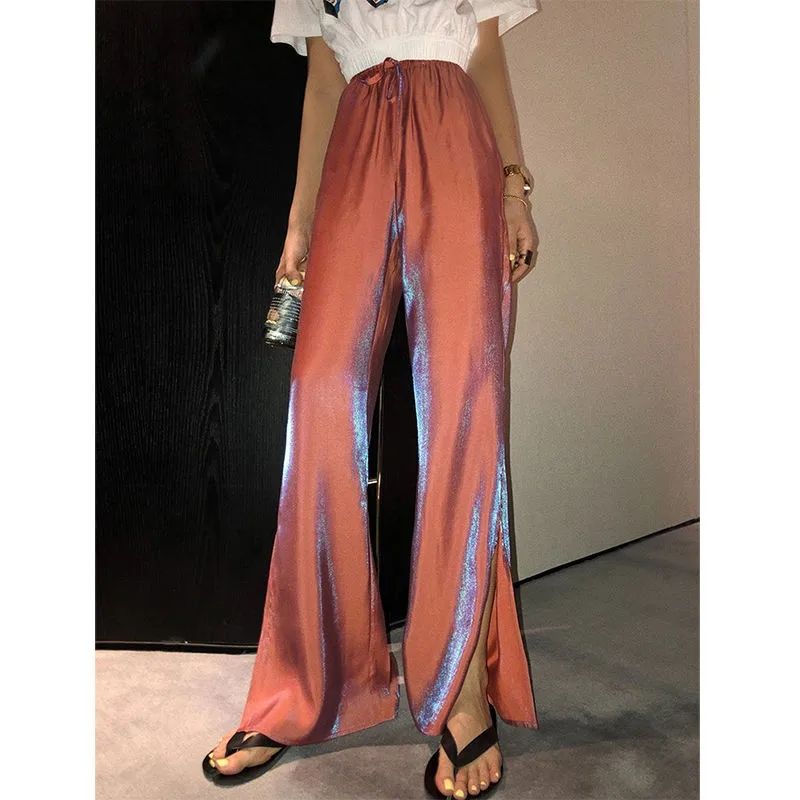 Брюки NiceMix женские прямые свободные красочные элегантные модные для отдыха