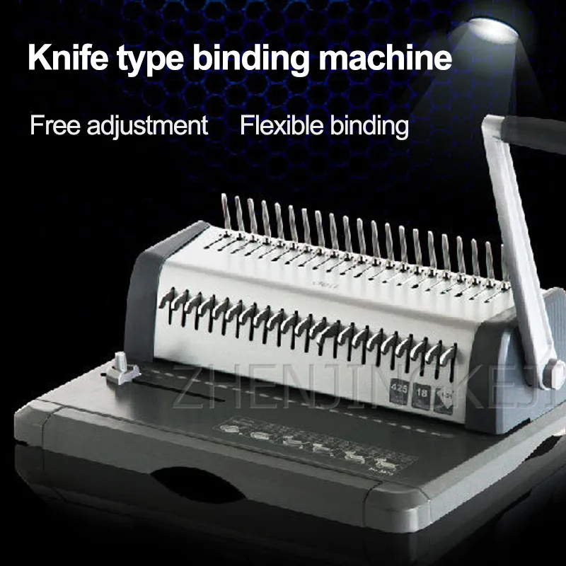 

Comb Binding Machine Clip Aprons For Finance Office Manual Punching Draw Knife Free Hole Adjustment Document Binding Tools
