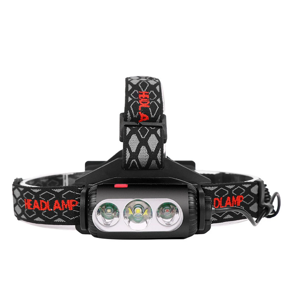 

Портативный мигающий фары XPE + COB светодиодный USB Перезаряжаемые Кемпинг налобный фонарь для рыбалки Предупреждение фар Многоцветный фонари...