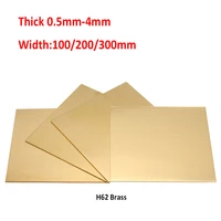brass sheet h62 brass plate brass flat for frame model mould diy contruction brass pad thick 0 5 4mm width 100200300mm