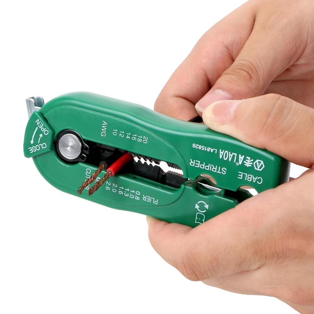 

DIYWORK Wire Cutter Cable Stripper Suitable 0.8-2.6mm Multifunction Wire Stripping Crimp Tool Portable Hand Tools