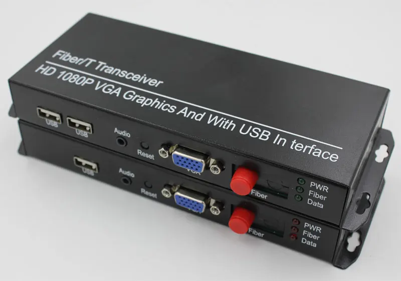 Один комплект из 2 шт. KVM HD оптический Волоконно-оптический расширитель VGA/USB/клавиатура/мышь/аудио одноволоконный 20 км FC