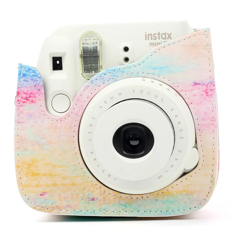 Для Fujifilm Instax Mini 9 8 + чехол для камеры с масляной краской из искусственной кожи