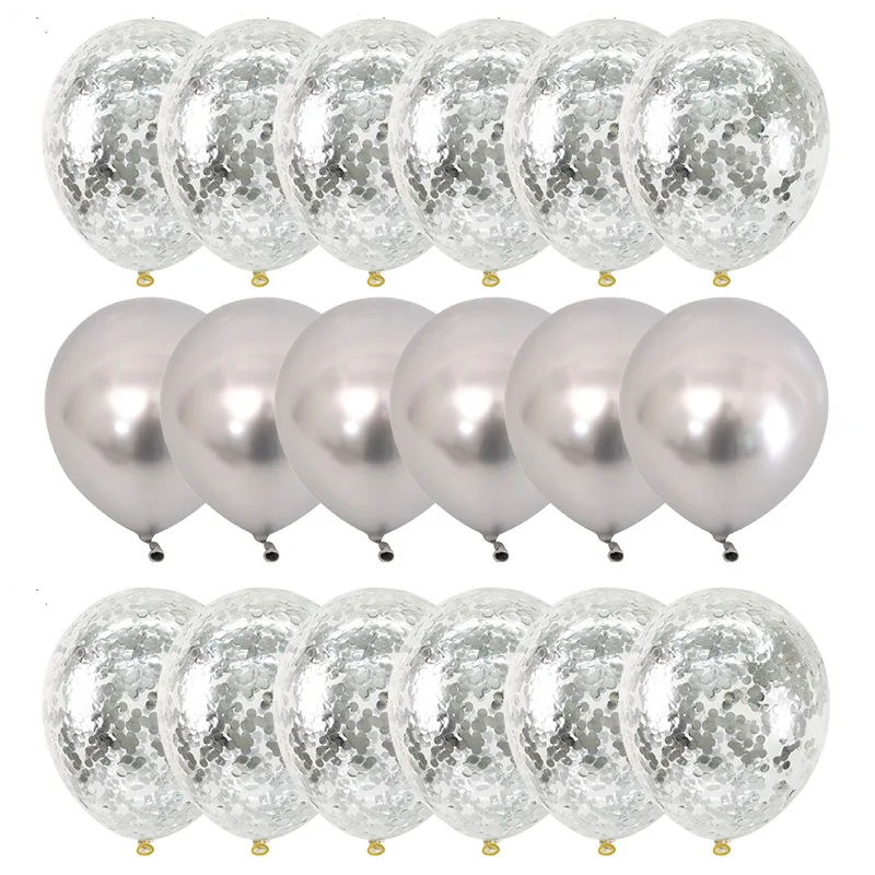 18pcs Green Balloons Confetti balloons Set Chrome ballon Birthday deco Party Wedding Decoration Wedding Anniversary globals Metallic - Цвет: 18pcs
