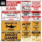 Декоративный Предупреждение ждающий знак Putuo Metal Sign, номерной знак, металлический винтажный жестяной знак для мужчин, пещера, паб, клуб, парк, Настенный декор