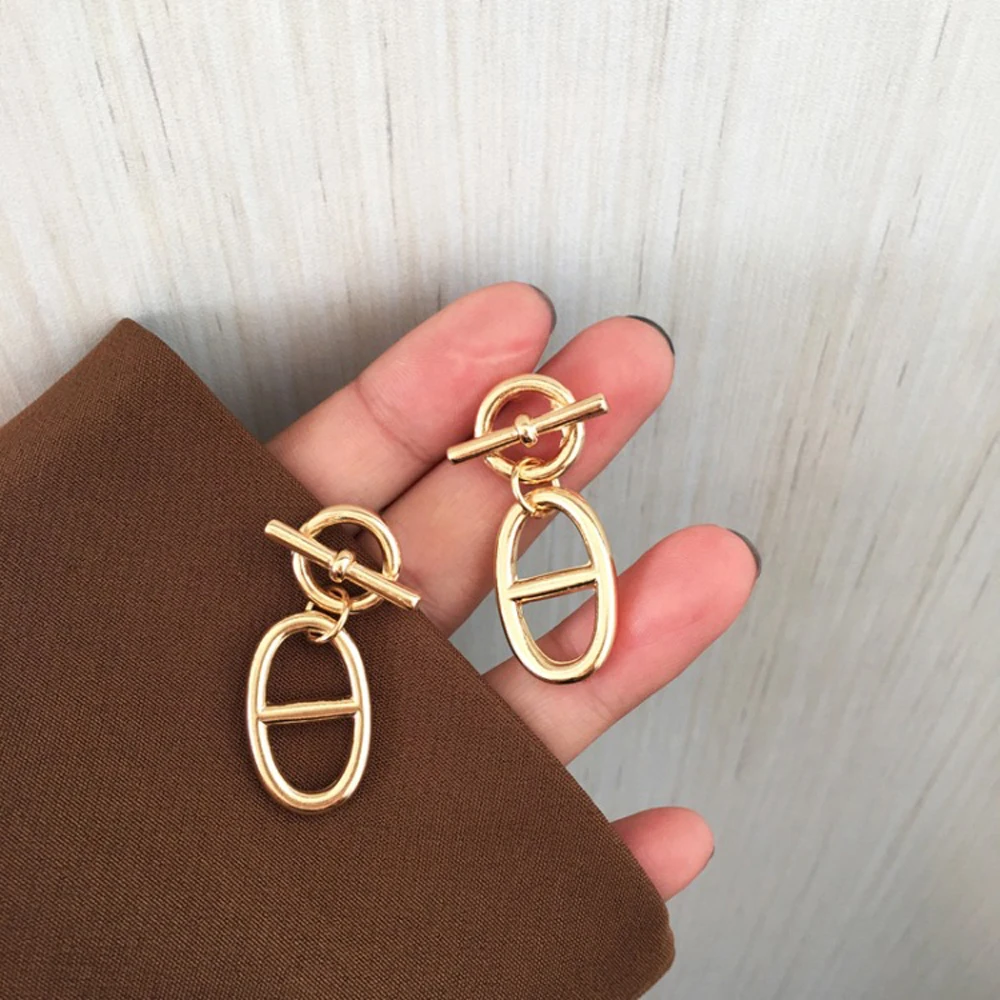 

Euramerican Style Stud Earrings Creative Design Fashion And Personality Hollow Out Geometric Shape Earrings Women Fine Jewelry
