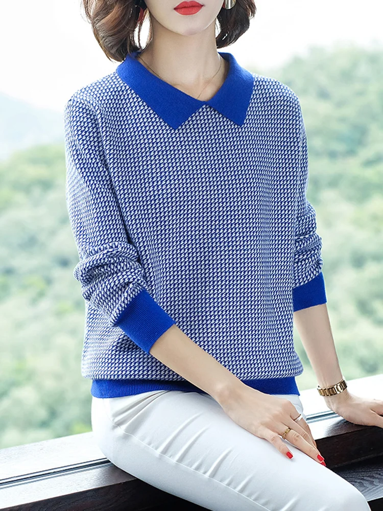 

Autumn sweater knit backing shirt autumn and winter 2020 new women loose short paragraph outer wear Western style jacket tide