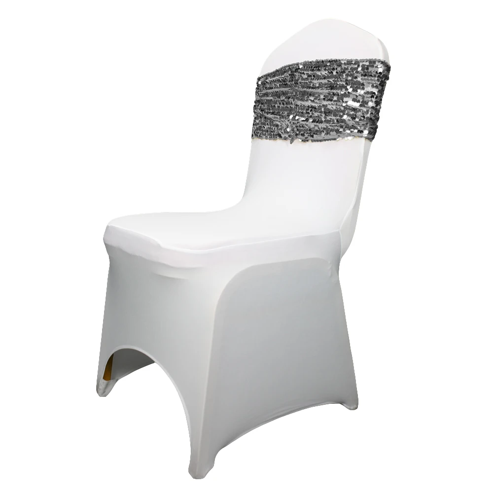 1 шт. свадебные спандекс золотые блестки ленты для стульев с пряжкой эластичные