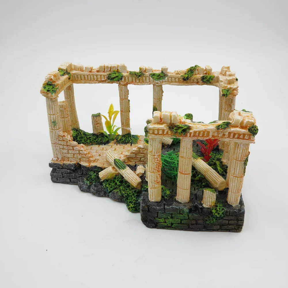 

Aquarium Fish Tank Decorations Antique Roman Column Ruins European Castle Ornaments