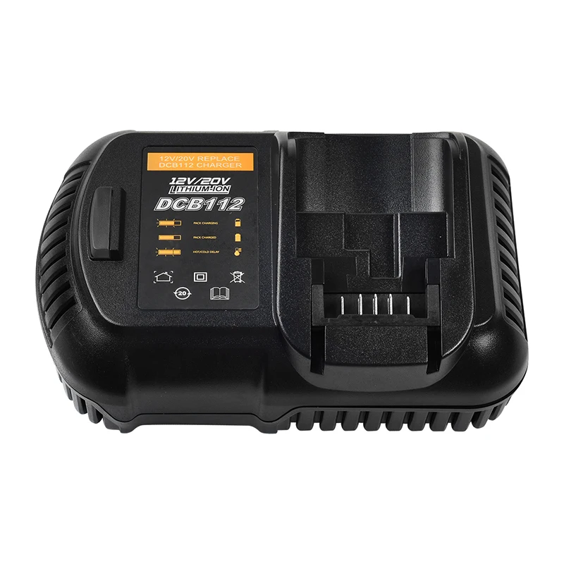

For Dewalt DCB112 12-Volt and 20-Volt MAX Li-Ion Battery Charger Replace DCB200 DCB182 DCB115 DCB107 DCB120 DCB127 DCB206 L50