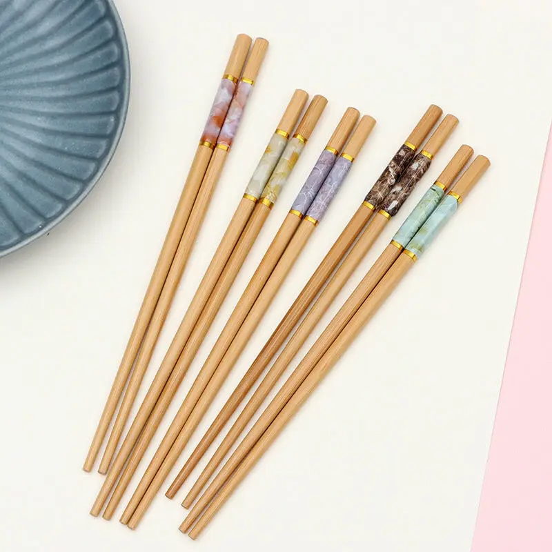 

5 пар деревянных палочек для еды, экологические бамбуковые палочки для еды из дерева ручной работы деревянные палочки для суши в японском ст...