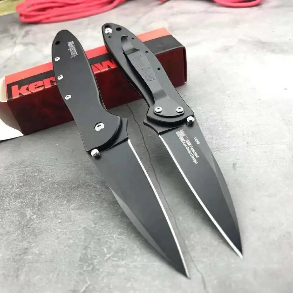 

NEW Kershaw 1660 black 8CR13 Blade Steel Handle Folding Pocke Knife Outdoor Tactical Survival Utility Camping Hunting EDC Tools