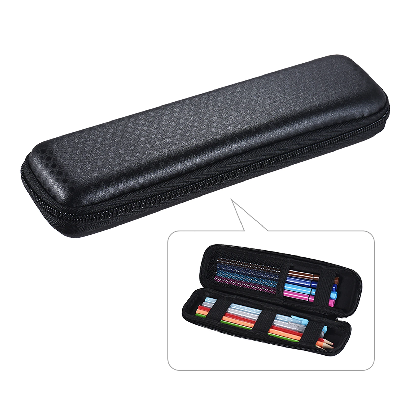 2021 Great Products Pen Pencil PPT Pointer Holder Makeup Brush Bag EVA Hard Shell Case Stationery Pouch Box Black Fast Shipping