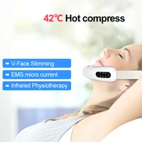 facial lifting device v face care chin v line up lift belt machine red blue led photon therapy face slimming vibration massager