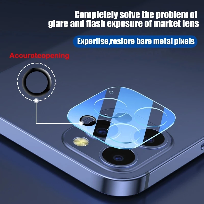 

2-1PCS Camera Protection Glass For iPhone 12 Pro Max mini Screen Protector For iPhone 11 Pro XS MAX 7 8 Plus X XR 12 Lens Glass