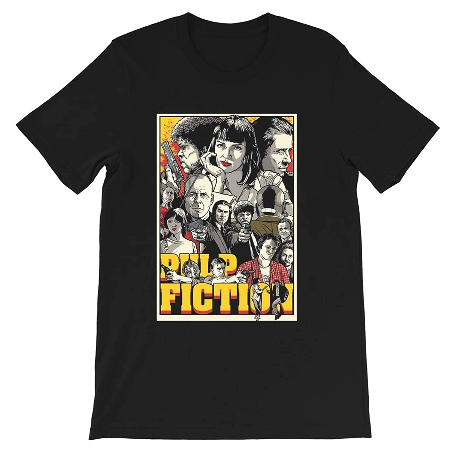 Pulp Fiction Jimmie Dimmick Vincent Vega Mia Wallace Jules Winnfield Vintage Gift Men Women Girls Unisex T-Shirt |