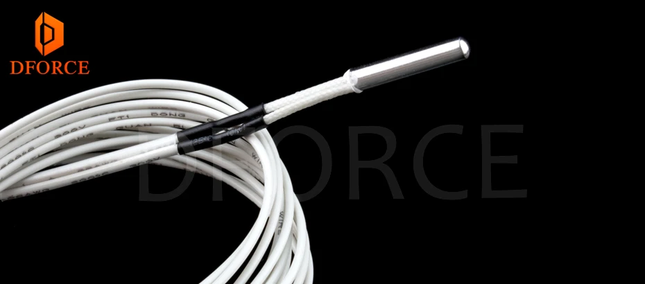 DFORCE NTC 100K Ом B3950 термистор картридж датчик высокой температуры 280 ℃ для E3D PT100 V6 нагреватель блоки mk8 3D принтер