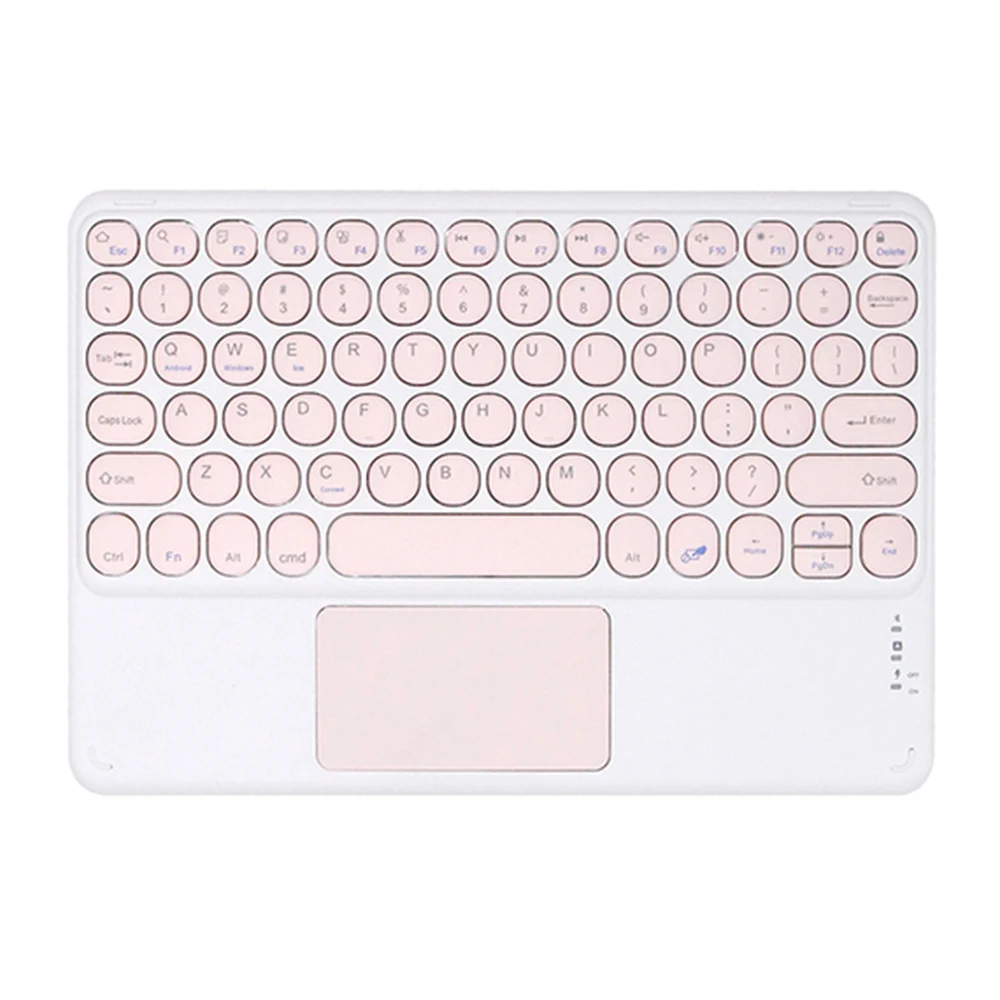 

Mini Wireless Bluetooth Keyboard with Touchpad Portable 10 Inch Universal Rechargeable Keyboard for iPad Tablet