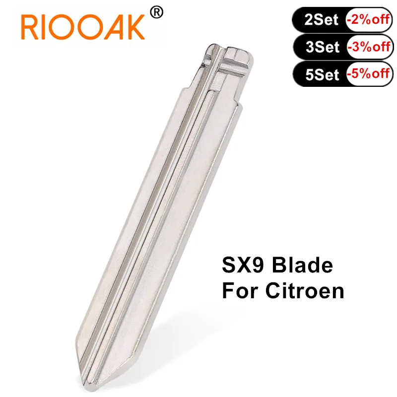 

10PCS KEYDIY Metal Uncut Blank Flip Folding Remote Key Blade Replacement Car Blank SX9 for Citroen Elysee