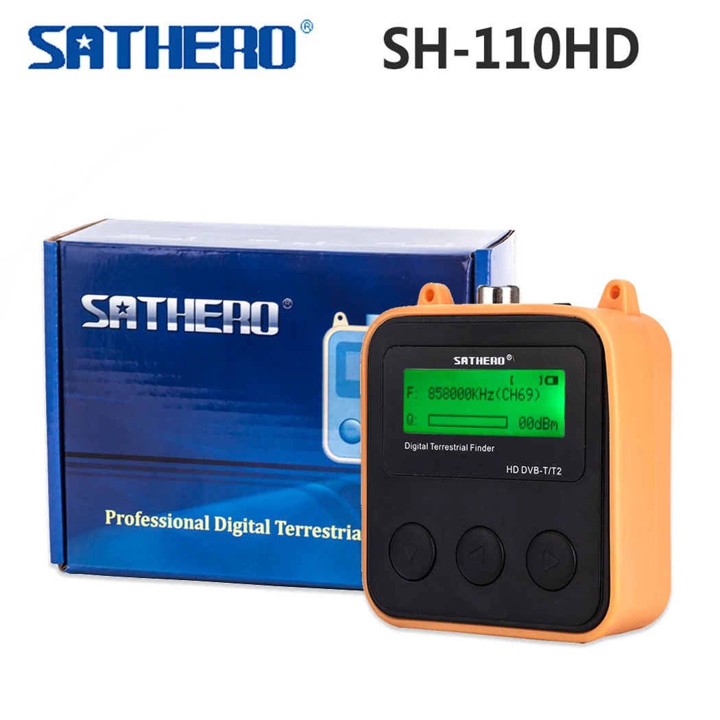 SH-110HD Спутниковый Искатель DVB-T2 Цифровой Спутниковый Искатель HD DVB-T Спутниковый Сигнал Finder ЖК-DVB T2 Спутниковый Метр Для ТВ-тюнера Box