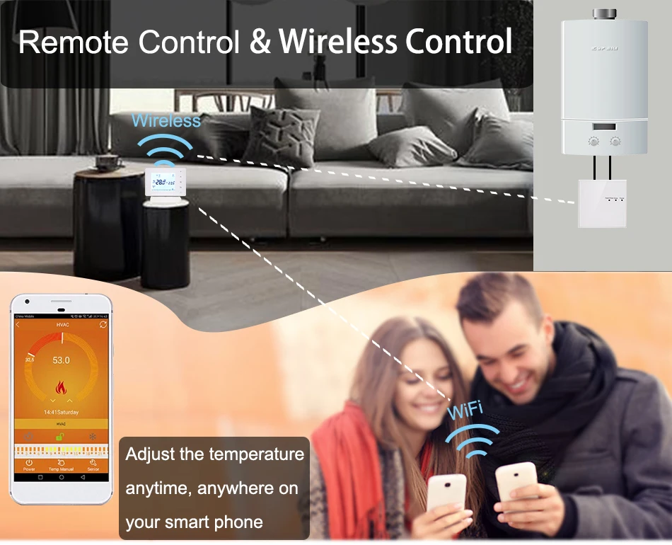 Beok беспроводной или Wifi умный термостат Регулятор газовый котел регулятор температуры нагрева