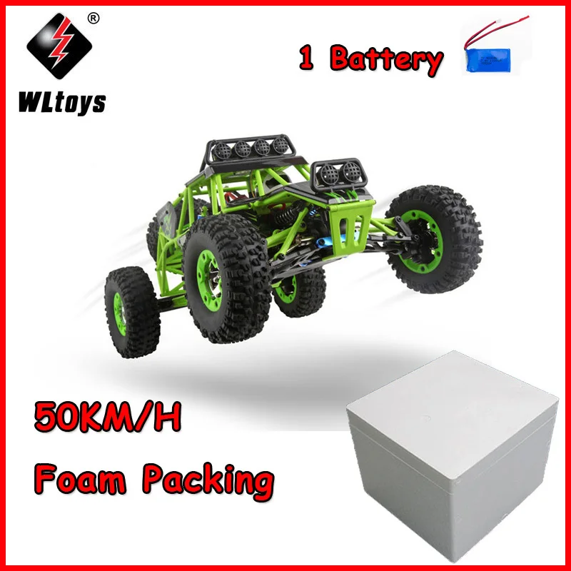 12428 Foam 1 battery WLtoys супер мощный Радиоуправляемый автомобиль 12428-B 1:12 2,4G 4WD 50 км/ч Электрический пульт дистанционного управления для скалолазания внедорожника высокоскоростная радиоуправляемая Игрушечная машина - Цвет: 12428 Foam 1 battery