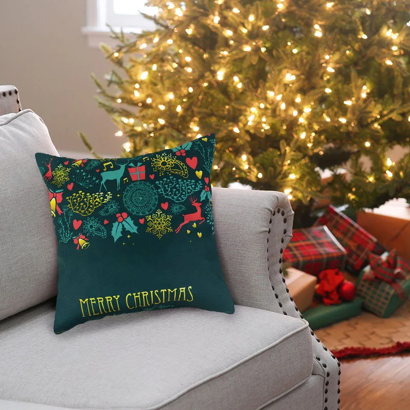 

44cm*44cm Merry Christmas Gifts Throw Pillow Case Cushion Cover Home Office Living Room Sofa Car Decorative Natal noel Navidad