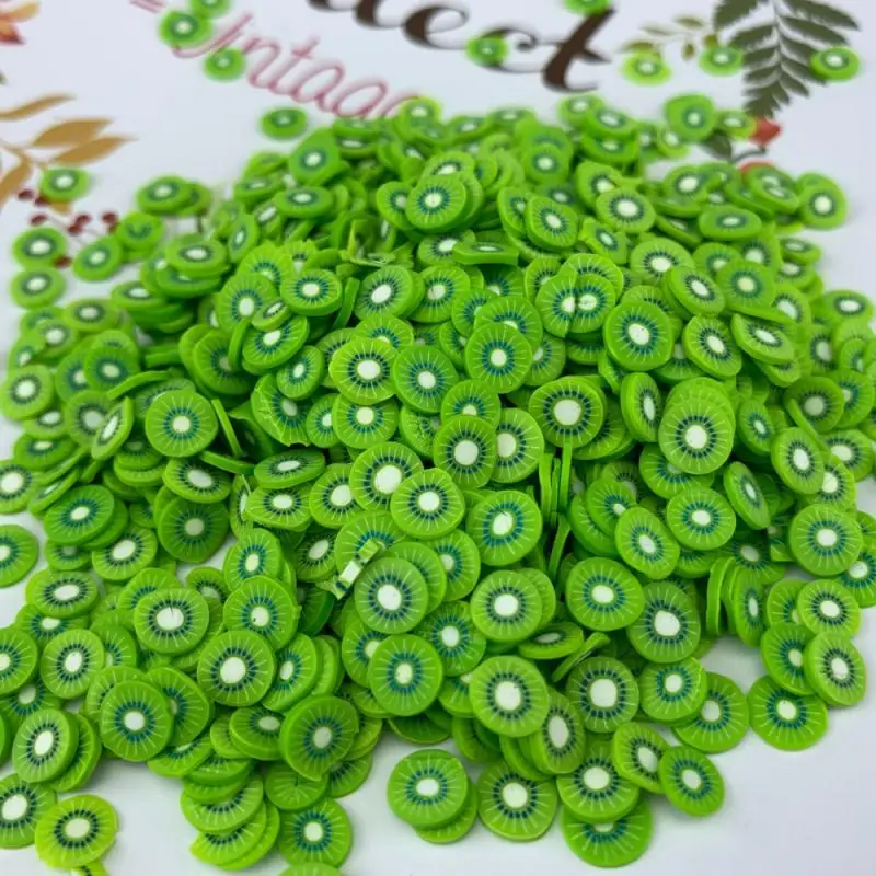 Кусочки фруктов из полимерной глины добавки Лизун Мягкая Керамическая подвеска