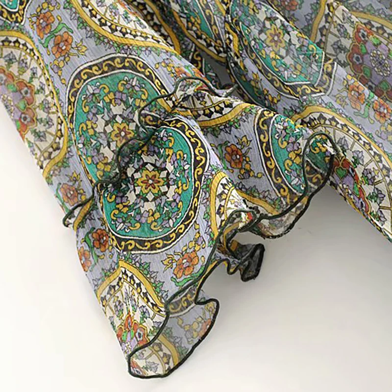 Женское шифоновое длинное платье HiloRill Повседневное миди с цветочным принтом v