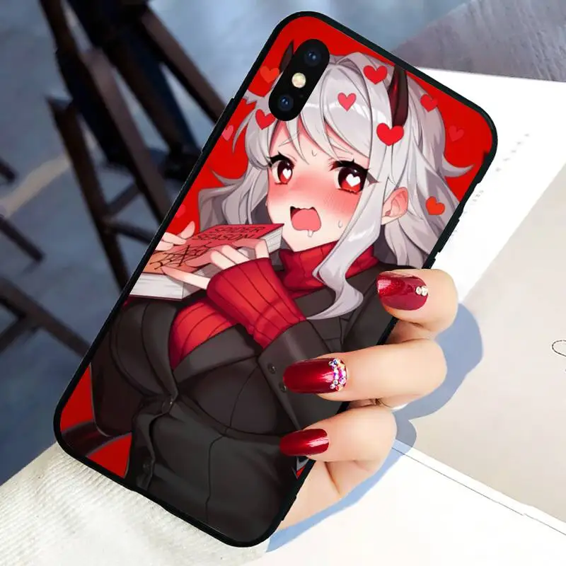 

Cartoon Girl Helltaker Phone Case For Black-Iphone 5 5s se 6 6s 7 8 11 12 X Xs Xr Pro Plus Max Mini Cover