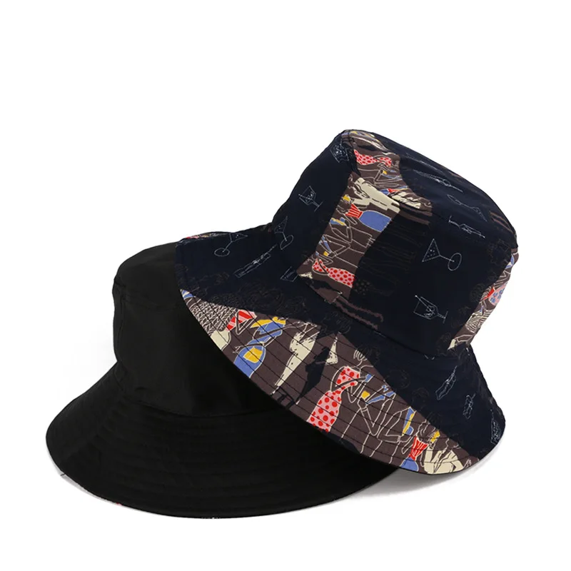 Осень зима 2020 двухсторонняя Панама с принтом шляпа в рыбацком стиле уличная