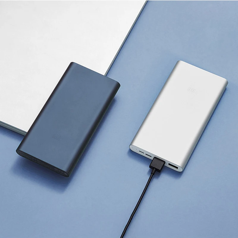 Внешний аккумулятор Xiaomi Power Bank 3 с 2 мя разъемами для зарядки 10000 мАч|Внешние