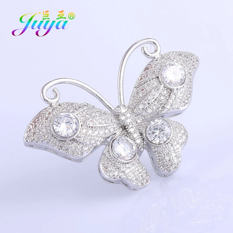 Juya DIY Золотой/Серебряный цвет декоративный соединитель бабочка кулон аксессуары