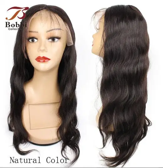 Natural Color BOBBI коллекция 1B 27 Омбре медовый блонд 4x13 кружева передние человеческие волосы парики предварительно сорванные индийские волнистые волосы не Реми - Цвет волос: Natural Color