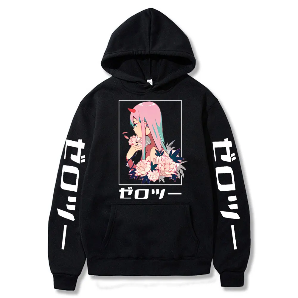 

Spring Autumn Casual Darling Franxx Hoodies Zero Two Print Hoody Sweatshirt Japanese Anime Men Hipster Casual Hoodie Sweatshirts