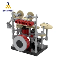 moc 24121 drum kit musical instrument model creativity toys moc block particles diy parts accessories building blocks kids gifts