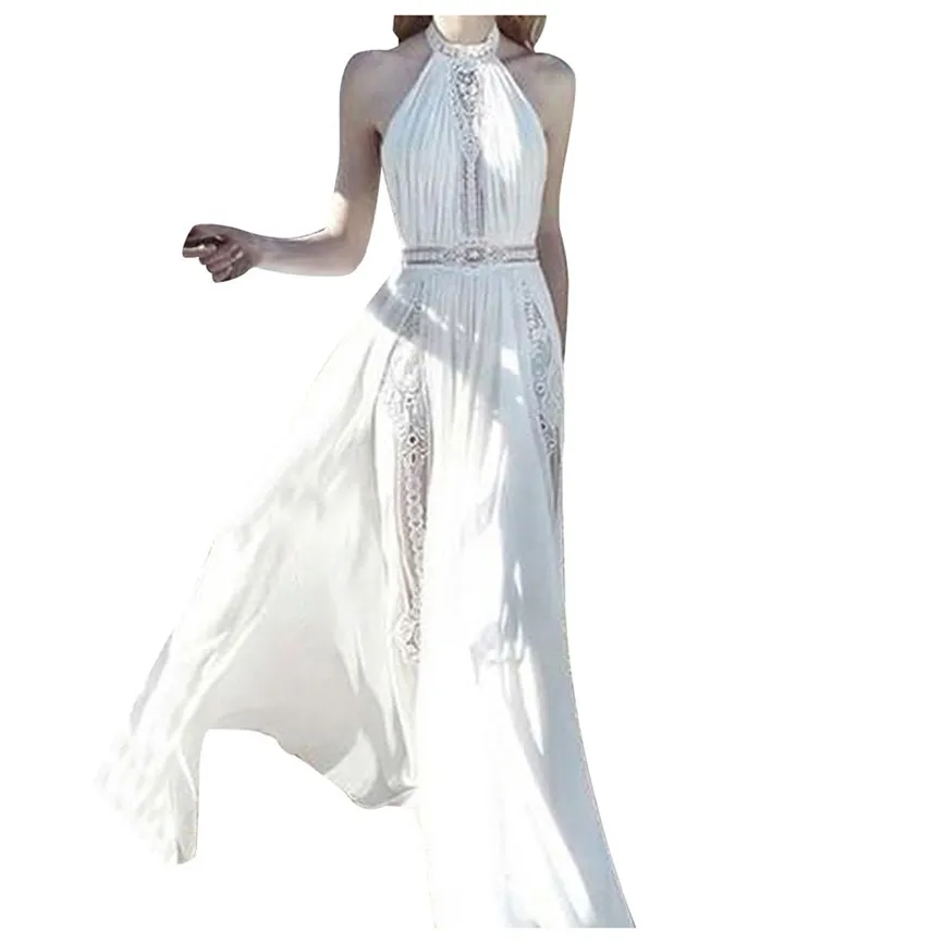 Сексуальное женское платье без рукавов с открытой спиной Длинные вечерние