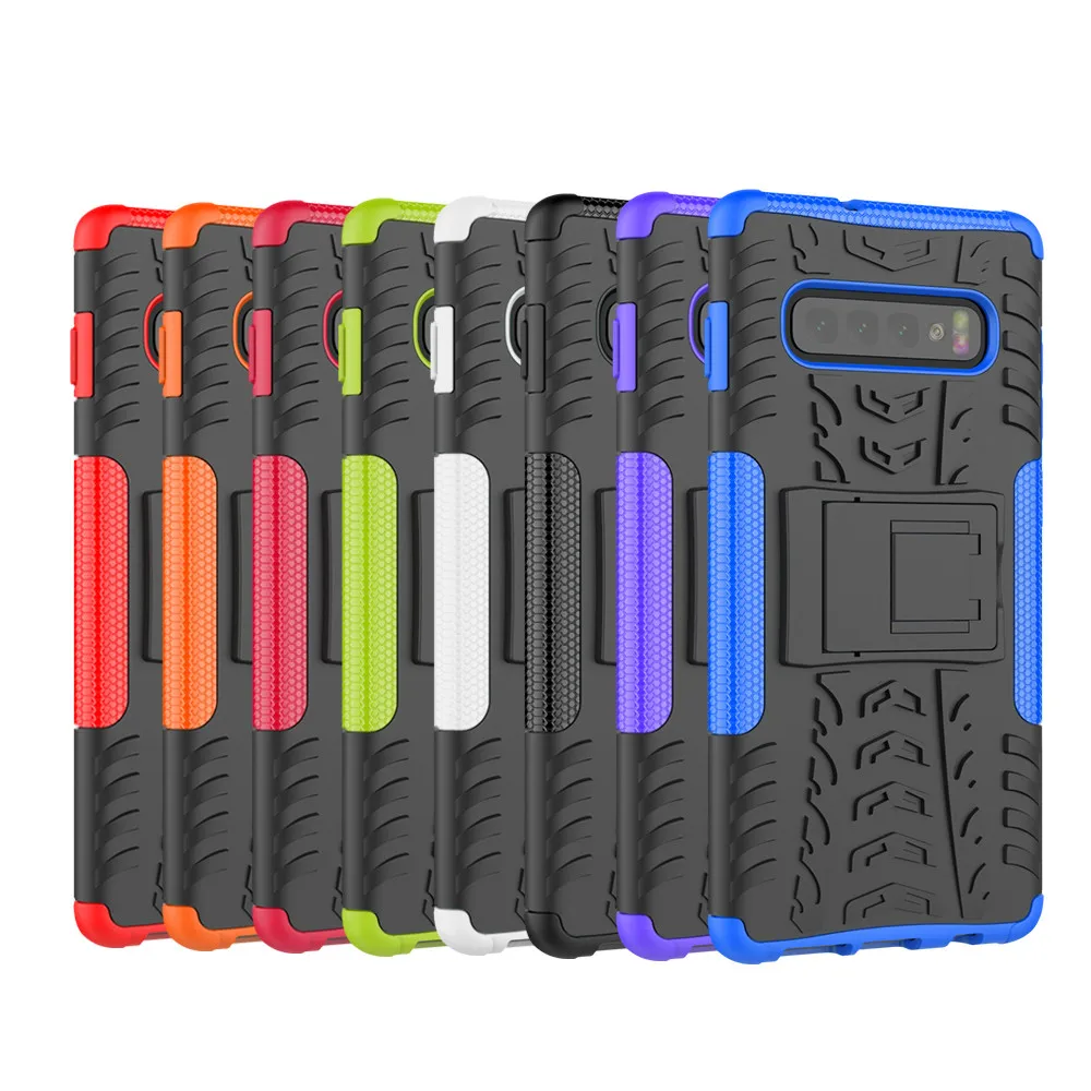 For Samsung Galaxy S10 6.1inch Hybrid Rugged Hard Rubber PC Stand Case Cove Protective back Phone Shell Shockproof phone |