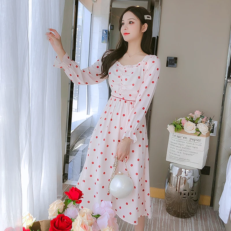

Summer 2020 New Women'S Fairy Super Fairy Dress Temperament Goddess Fan Gentle Wind French Dress Popular Wave Sweet Girl