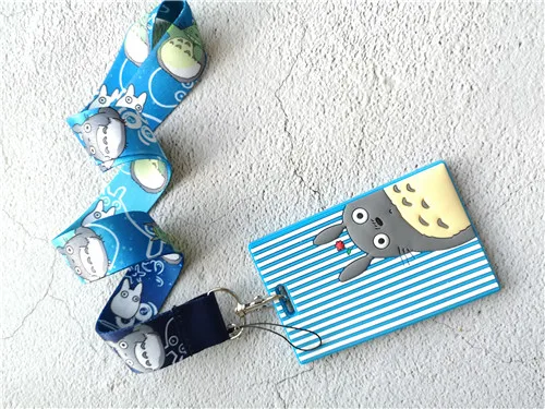 Аниме Синий Мой сосед Тоторо ПВХ именованный держатель для карт