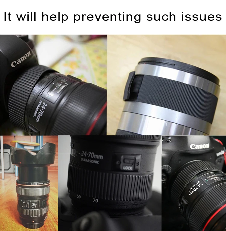 Rubber Camera Lens Focus Zoom Ring Protector For Canon EF 24-70mm F/2.8L II USM DSLR SLR | Hoods