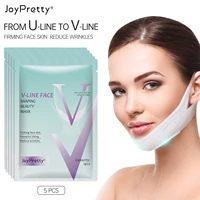 5 pcsbox new v line face slimming mask double chin puffy lifting firming bandage facial mask moisturizing gel v shape face care