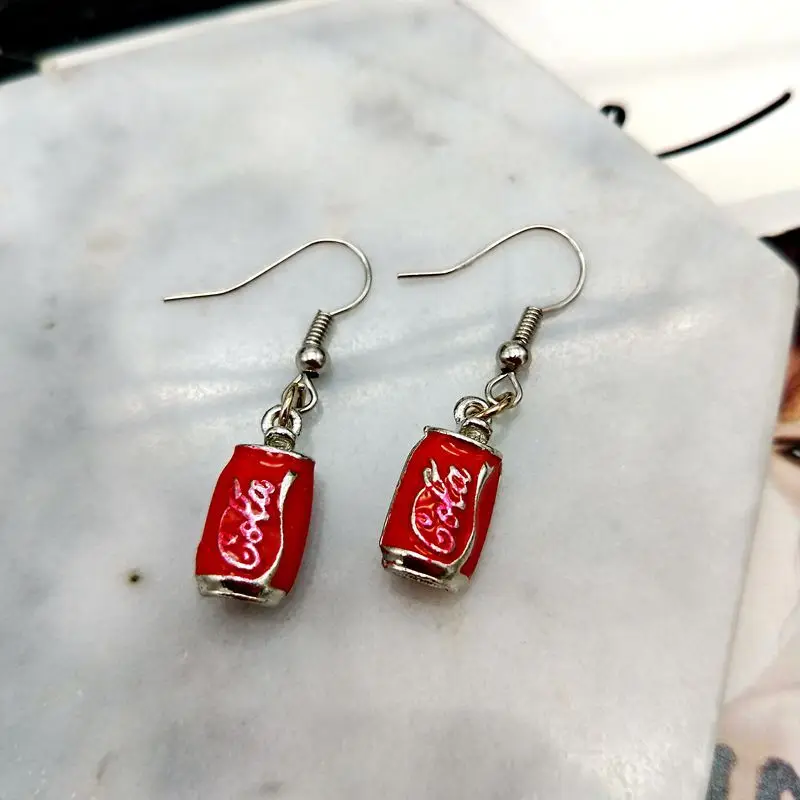 

personality creative mineral water Bottle cap modeling lovely simple earrings soft street earrings drop earrings