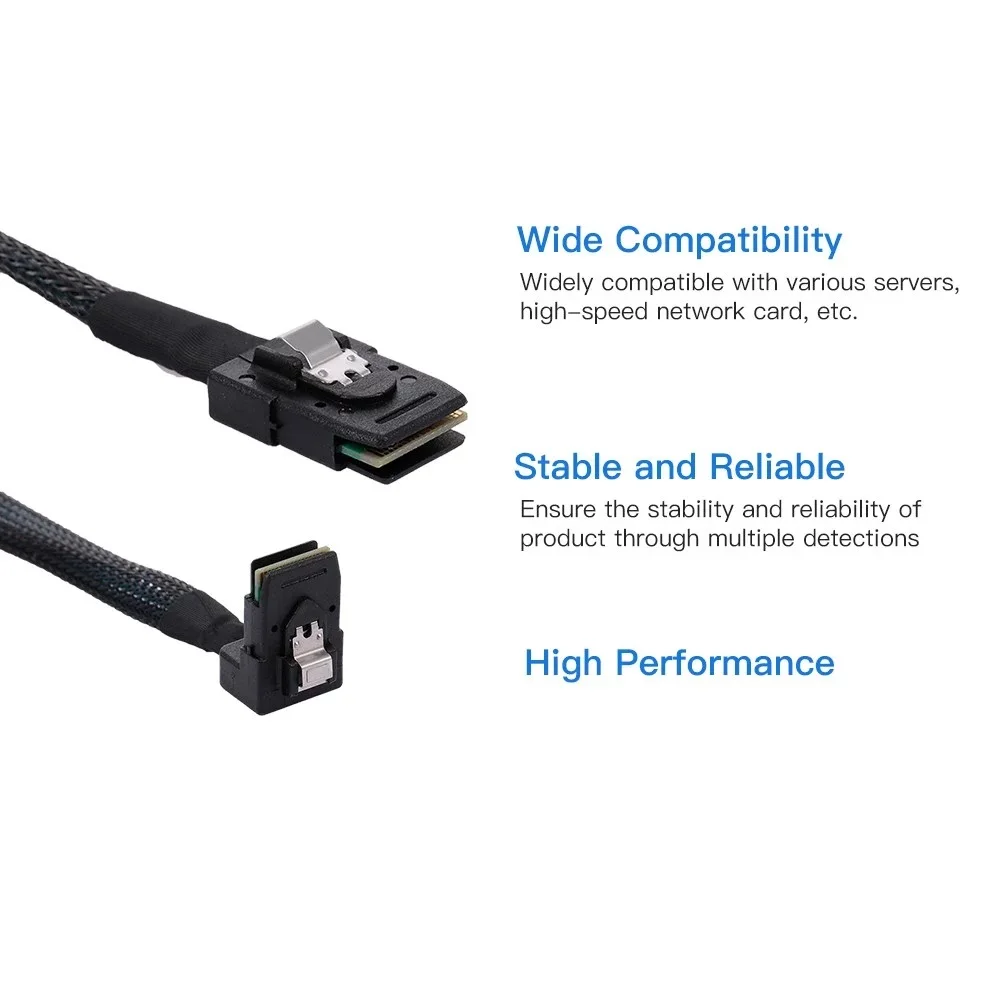 SFF-8087 Mini SAS 4i 36 P to 36Pin Angled 90D Cable 1m | Компьютеры и офис