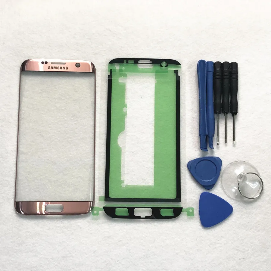 Замена внешнего стекла для samsung Galaxy S7 Edge G935 SM-G935F G935FD ЖК-дисплей сенсорный экран передняя внешняя стеклянная линза+ инструмент