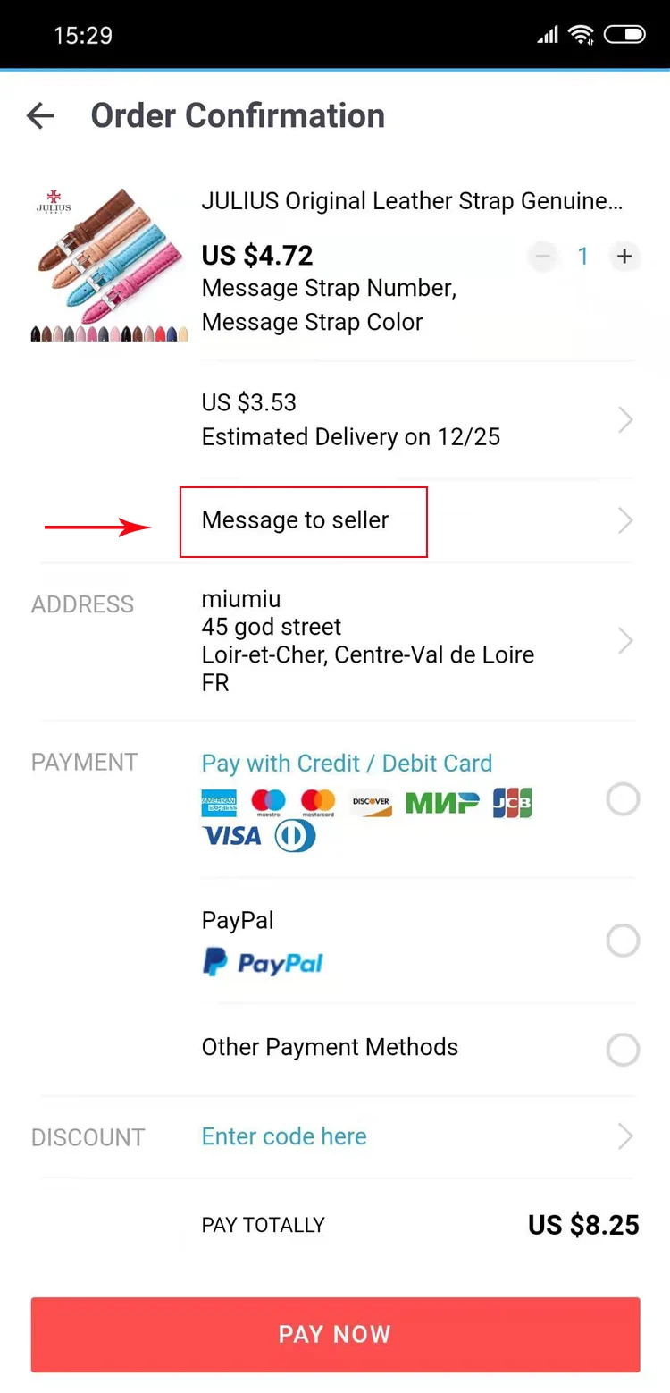 Кожаный ремешок для часов Julius из натуральной кожи оставьте номер ремешка и